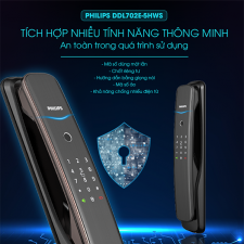 Khoá Vân Tay Philips DDL702E-5HWS 4 DDL702E-5HWS 4