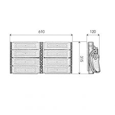 ĐÈN PHA LED DPMBR400-SMD 5 ĐÈN PHA LED MODULE SMD BRIDGELUX 400W 2